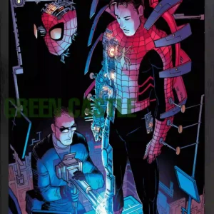 قاب پوستر با طرح جلد کمیک "The Amazing Spider-Man" که الکترو با هاله‌ای از انرژی زرد در اطرافش و مرد عنکبوتی را در حال آماده شدن برای مبارزه نشان می‌دهد. لوگوی مارول و عنوان "The Amazing Spider-Man" در بالای تصویر و نام نویسندگان/طراحان در پایین آن قرار دارد.