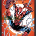 قاب پوستر با طرح جلد کمیک "Spider-Man by Joe Kelly" که مرد عنکبوتی را در حال پرش و پرتاب تار در یک ژست آکروباتیک با پس‌زمینه نارنجی و دایره‌های تارعنکبوت نشان می‌دهد. لوگوی "SPIDER-MAN" در بالای تصویر و نام نویسندگان/طراحان (Joe Kelly, Bachalo, Lark, Sandoval) در پایین آن قرار دارد.